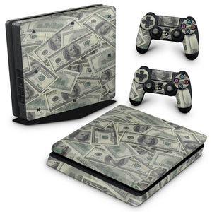 Skin Anti-Rage PS4 Slim - Dollar Money Dinheiro