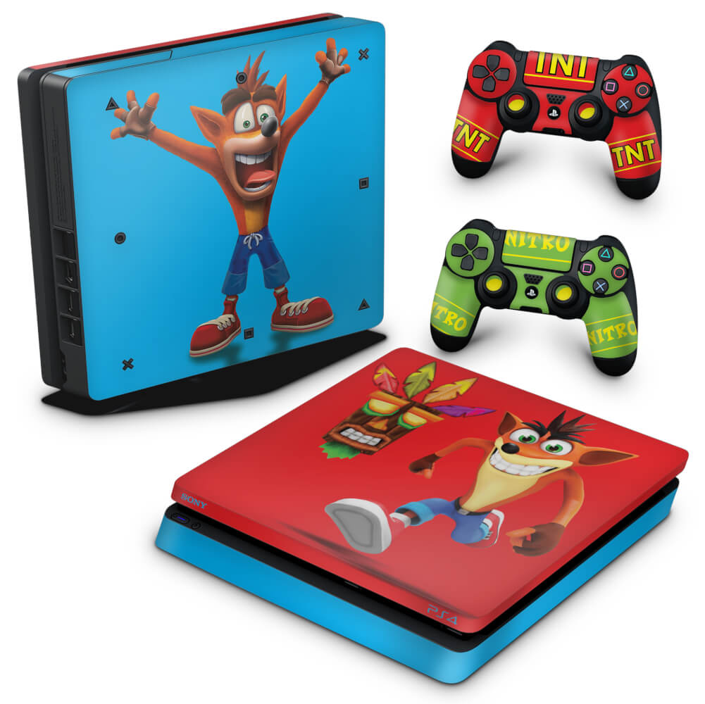 Skin Anti-Rage PS4 Slim - Crash Bandicoot