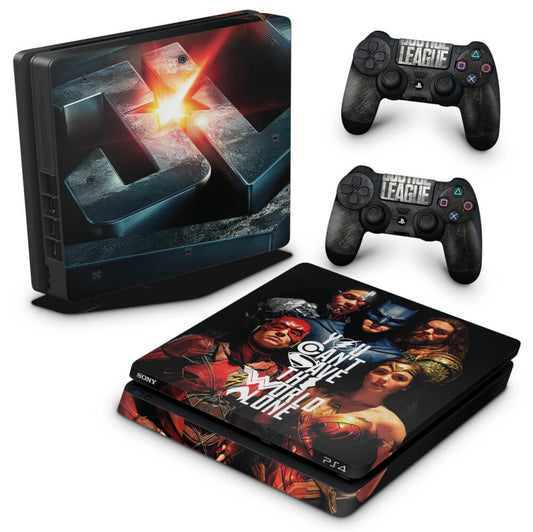 PS4 Slim Skin Anti-Rage - Liga da Justiça