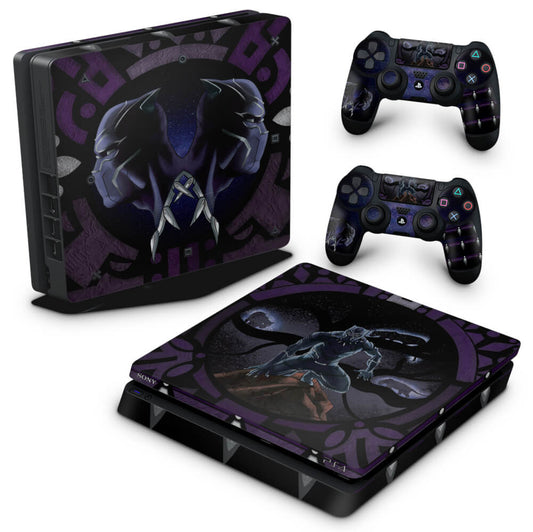 PS4 Slim Skin Anti-Rage - Pantera Negra
