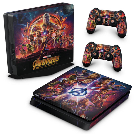 PS4 Slim Skin Anti-Rage - Os Vingadores: Guerra Infinita