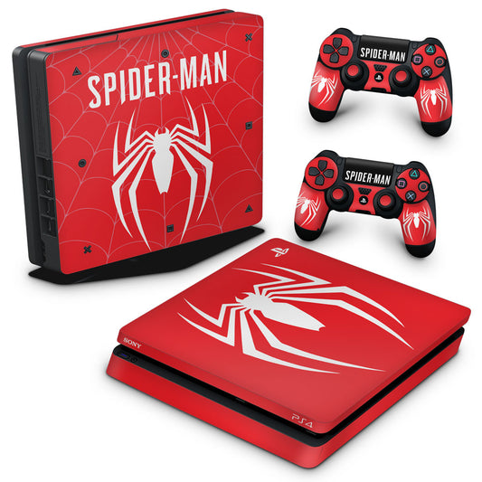 PS4 Slim Skin Anti-Rage - Spider-man Bundle #a