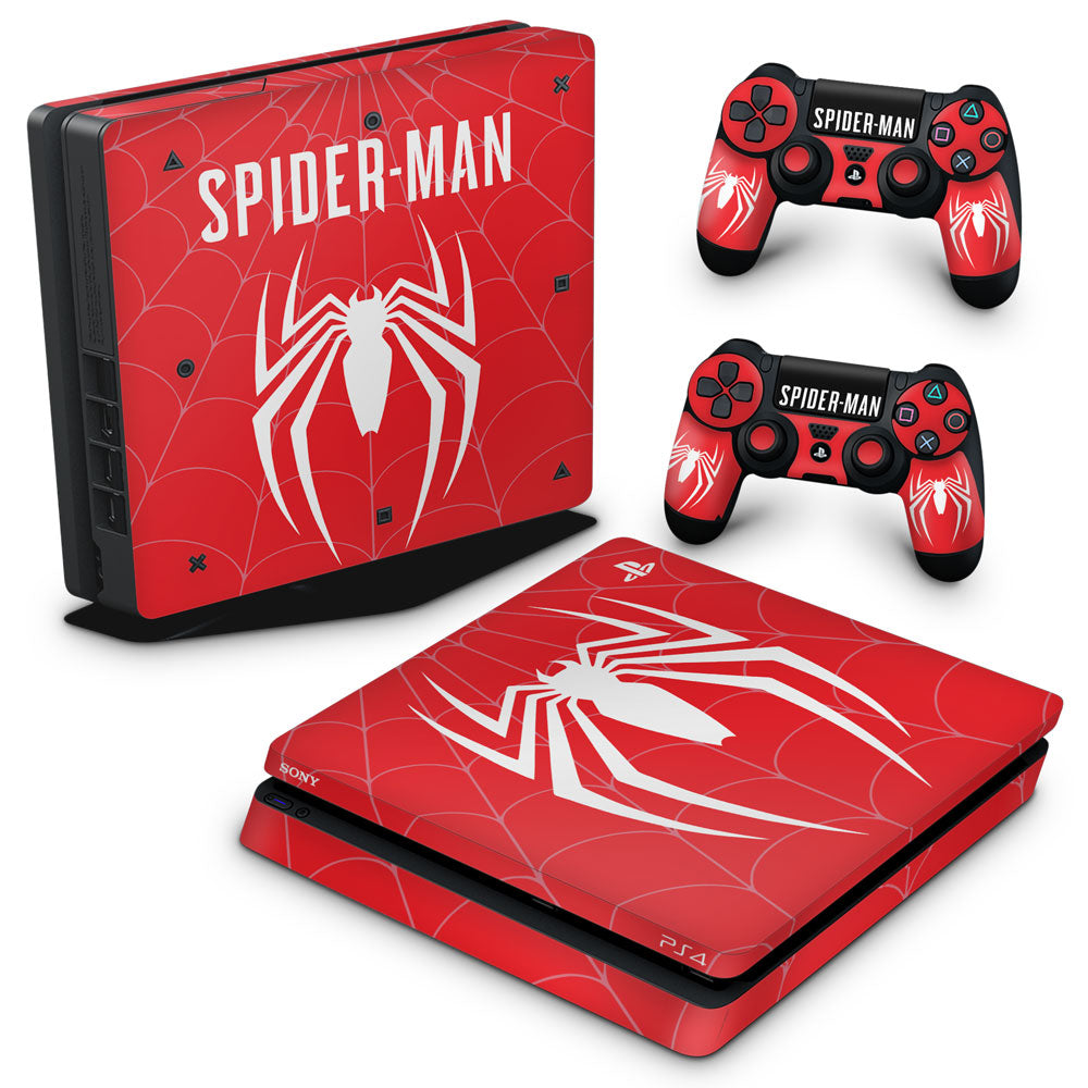 PS4 Slim Skin Anti-Rage - Spider-man Bundle #d