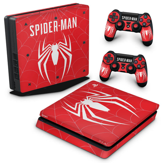 PS4 Slim Skin Anti-Rage - Spider-man Bundle #d