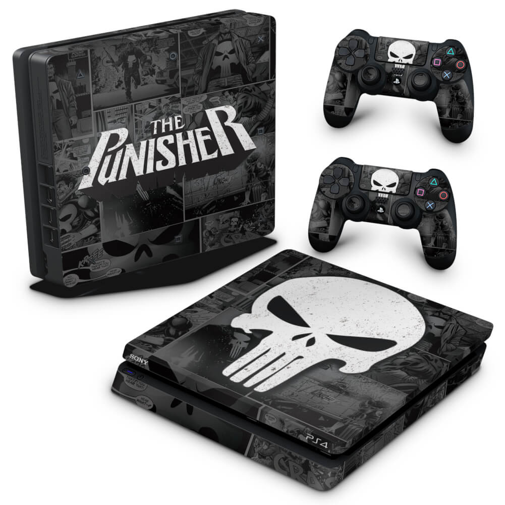 PS4 Slim Skin Anti-Rage - The Punisher Justiceiro Comics