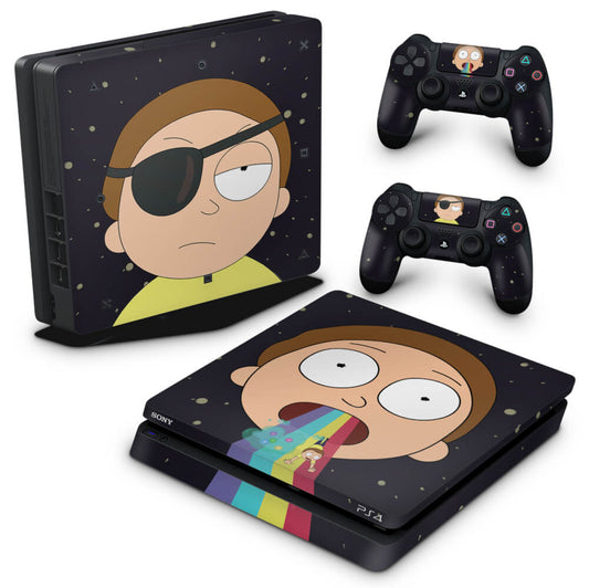 PS4 Slim Skin Anti-Rage - Morty Rick and Morty