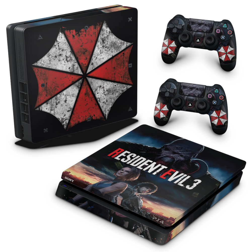 Skin Anti-Rage PS4 Slim - Resident Evil 3 Remake