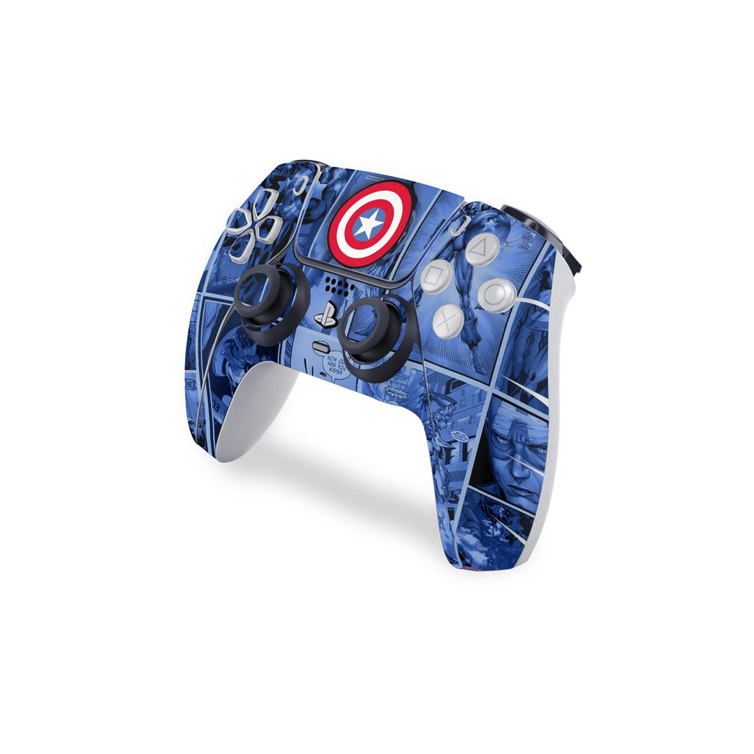 Skin Anti-Rage PS5 Controle - Capitão América Comics - Pop Arte Skins - foto 3