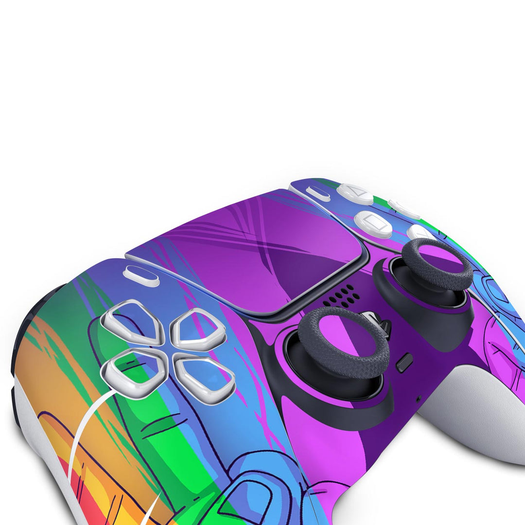 Skin Anti-Rage PS5 Controle - Rainbow Colors Colorido - Pop Arte Skins - foto 4