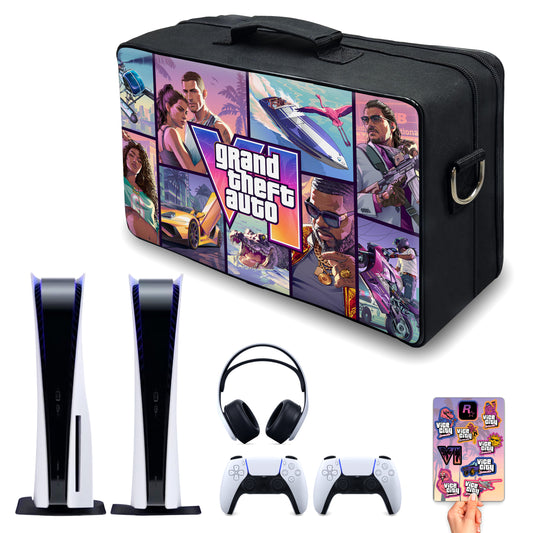 Bolsa Ps5 Fat Mochila Transporte Playstation 5 Fat Bag - GTA VI - Pop Arte Skins - foto 2