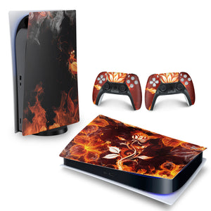 Skin Anti-Rage PS5 Fat Horizontal - Fire Flower - Pop Arte Skins - foto 4