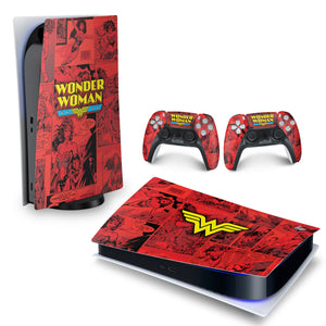 Skin Anti-Rage PS5 Fat Horizontal - Mulher Maravilha Comics - Pop Arte Skins - foto 4