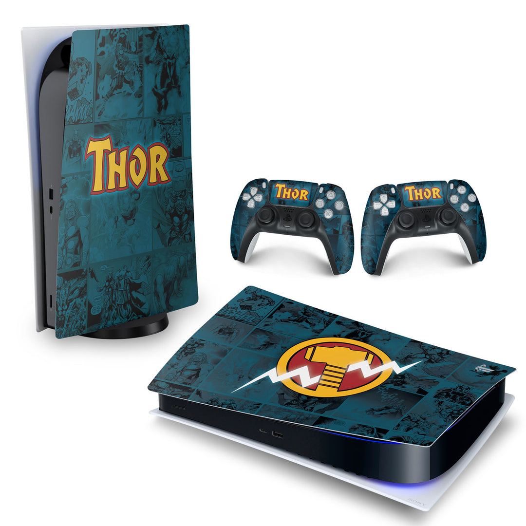 Skin Anti-Rage PS5 Fat Horizontal - Thor Comics - Pop Arte Skins - foto 4
