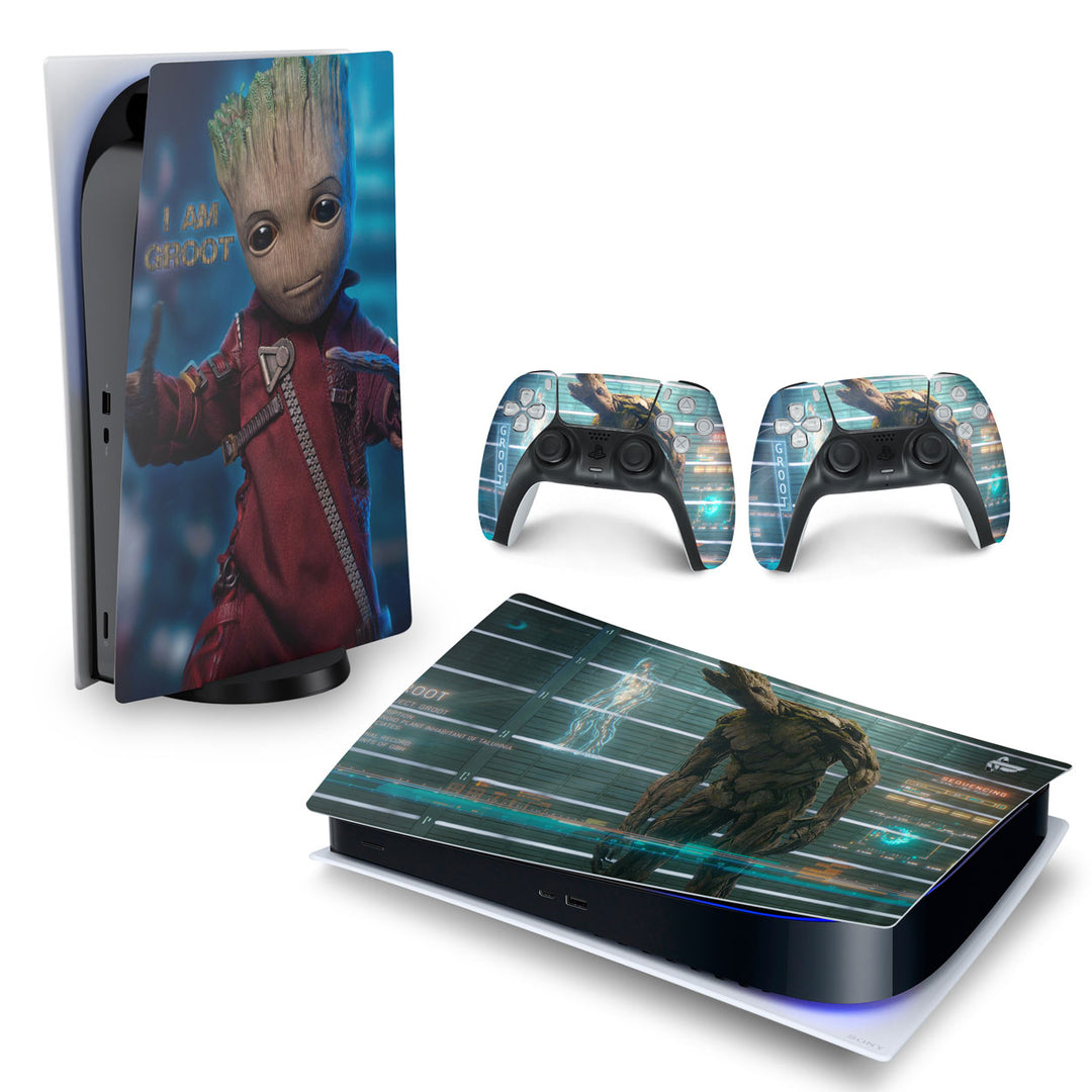 Skin Anti-Rage PS5 Fat Horizontal - Baby Groot - Pop Arte Skins - foto 4