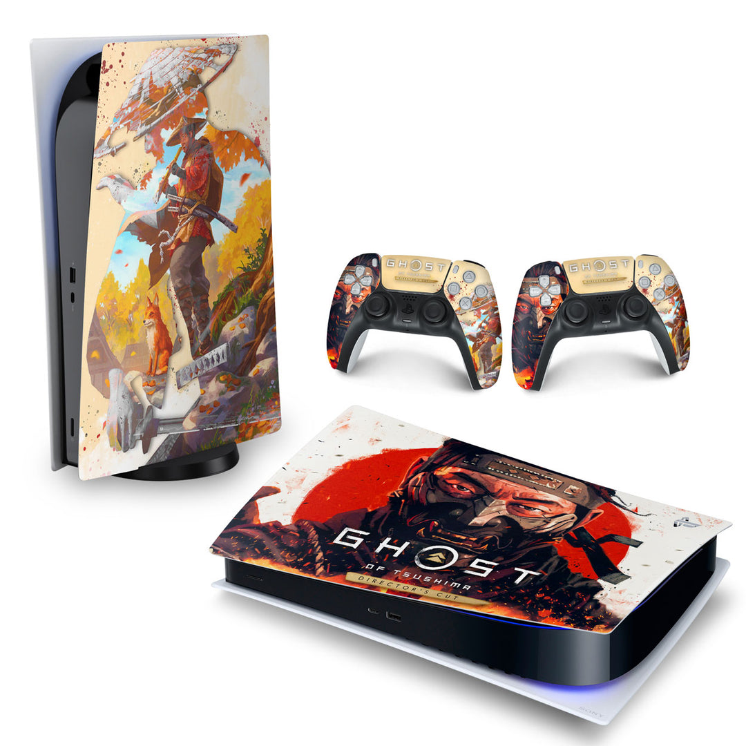 Skin Anti-Rage PS5 Fat Horizontal - Ghost Of Tsushima Director's Cut - Pop Arte Skins - foto 4