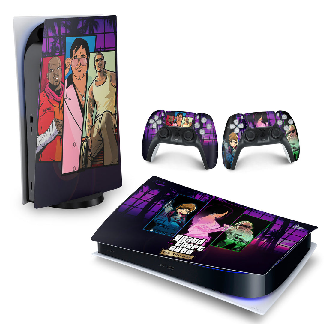 Skin Anti-Rage PS5 Fat Horizontal - GTA The Trilogy - Pop Arte Skins - foto 4
