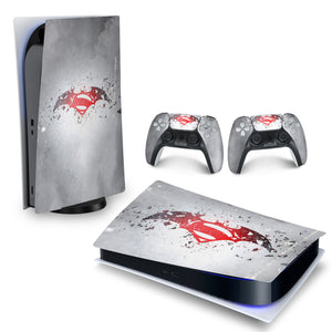 Skin Anti-Rage PS5 Fat Horizontal - Batman Vs Superman Logo - Pop Arte Skins - foto 4