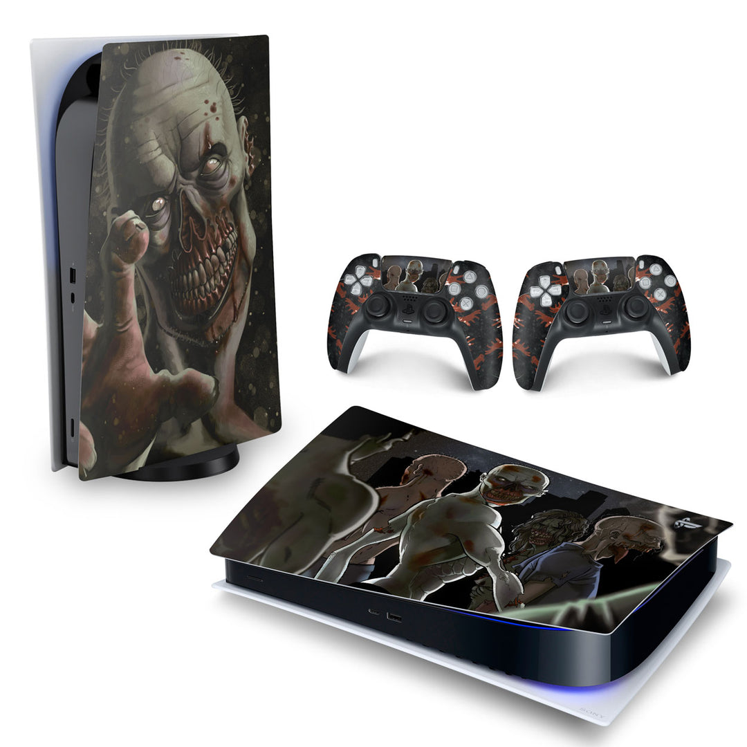 Skin Anti-Rage PS5 Fat Horizontal - Zombie Zumbi The Walking - Pop Arte Skins - foto 4