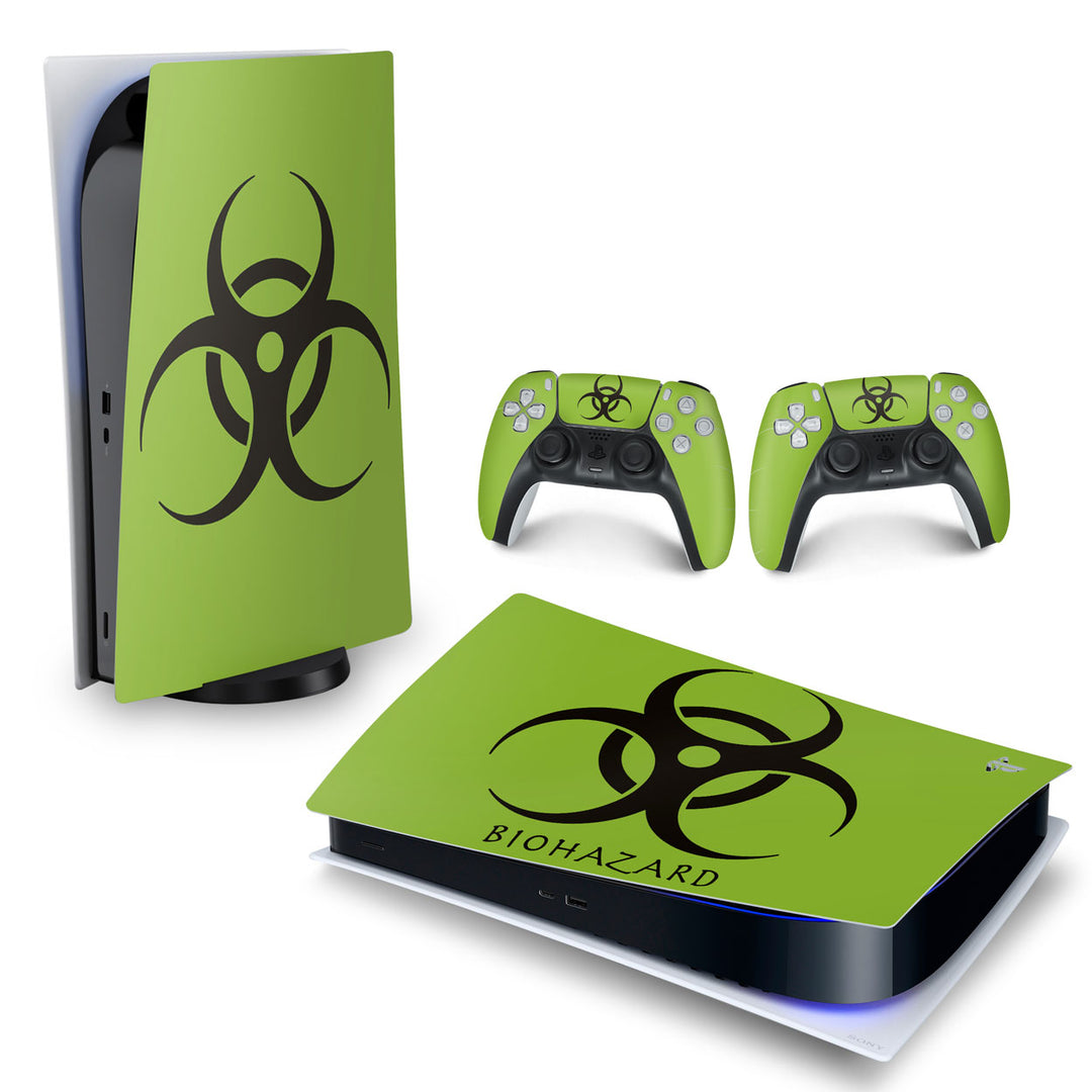 Skin Anti-Rage PS5 Fat Horizontal - Biohazard Radioativo - Pop Arte Skins - foto 4