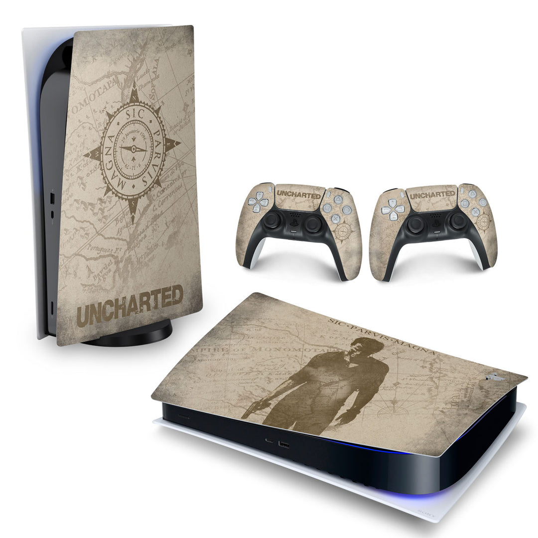 Skin Anti-Rage PS5 Fat Horizontal - Uncharted - Pop Arte Skins - foto 4