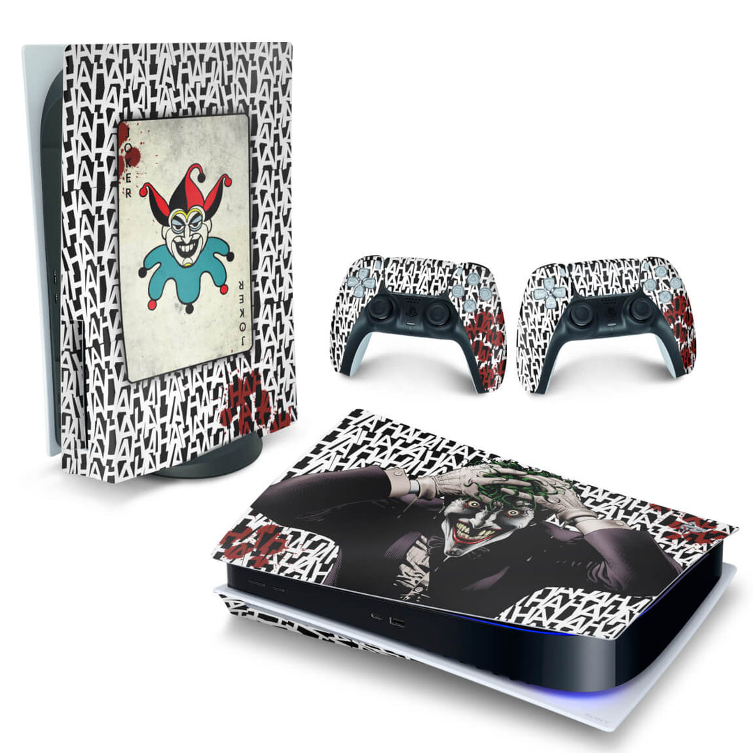 Skin Anti-Rage PS5 Fat Horizontal - Joker Coringa - Pop Arte Skins