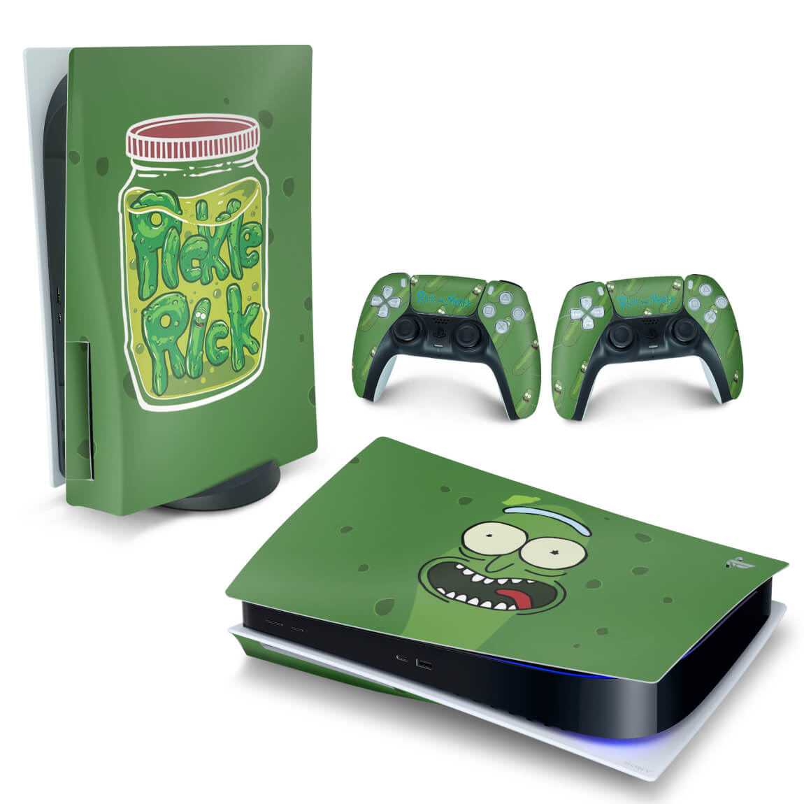 Skin Anti-Rage PS5 Fat Horizontal - Pickle Rick And Morty