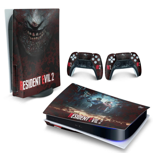 Skin Anti-Rage PS5 Fat Horizontal - Resident Evil 2 Remake