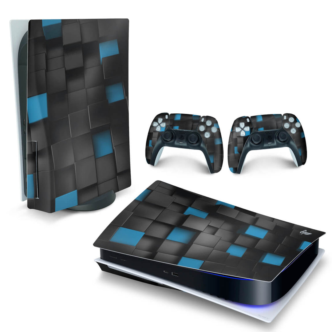 Skin Anti-Rage PS5 Fat Horizontal - Cubos - Pop Arte Skins