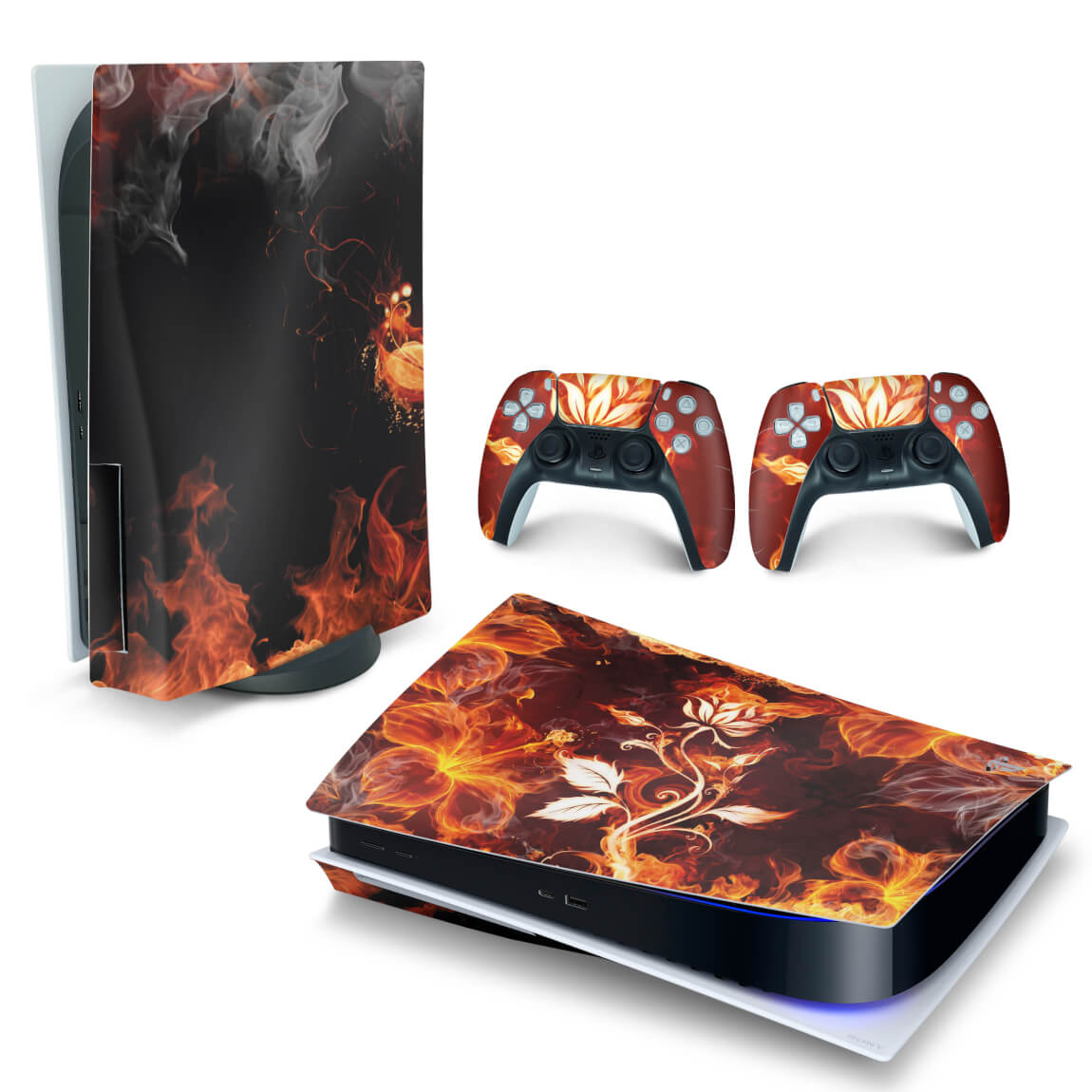 Skin Anti-Rage PS5 Fat Horizontal - Fire Flower