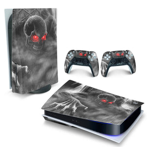 Skin Anti-Rage PS5 Fat Horizontal - Caveira Skull - Pop Arte Skins