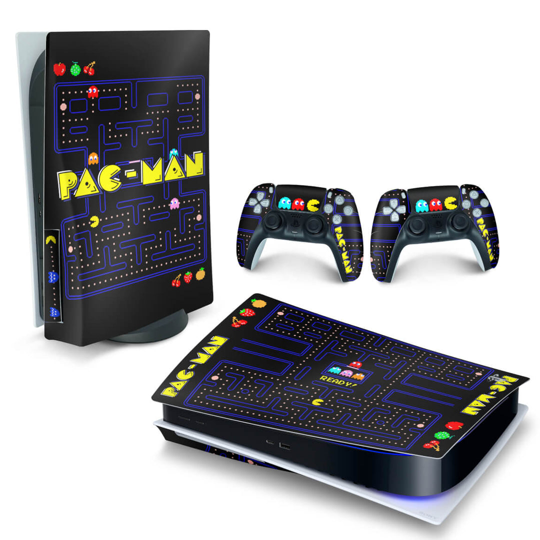 Skin Anti-Rage PS5 Fat Horizontal - Pac Man - Pop Arte Skins