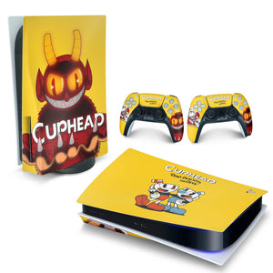 Skin Anti-Rage PS5 Fat Horizontal - Cuphead - Pop Arte Skins