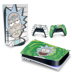 Skin Anti-Rage PS5 Fat Horizontal - Rick And Morty - Pop Arte Skins