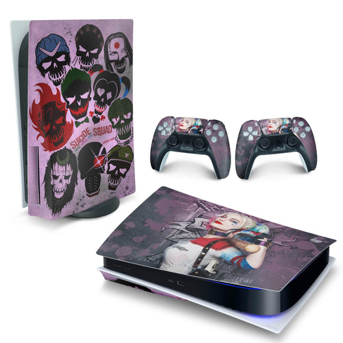 Skin Anti-Rage PS5 Fat Horizontal - Arlequina Harley Quinn