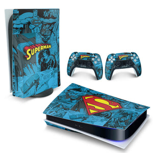 Skin Anti-Rage PS5 Fat Horizontal - Superman Comics - Pop Arte Skins