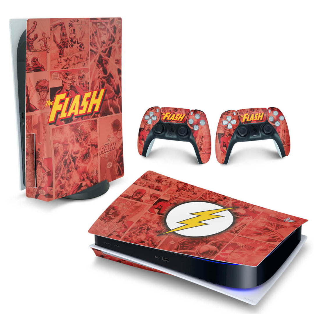 Skin Anti-Rage PS5 Fat Horizontal - The Flash Comics - Pop Arte Skins