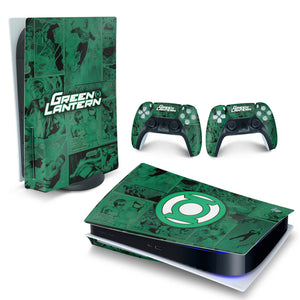 Skin Anti-Rage PS5 Fat Horizontal - Lanterna Verde Comics - Pop Arte Skins