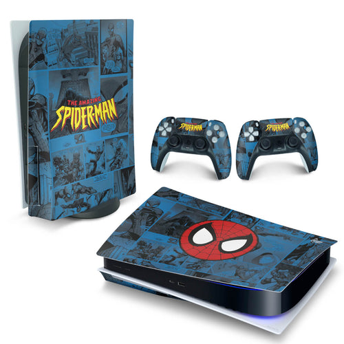 Skin Anti-Rage PS5 Fat Horizontal - Homem-Aranha Spider-Man Comics