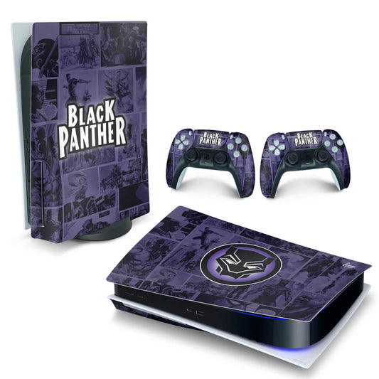 Skin Anti-Rage PS5 Fat Horizontal - Pantera Negra Comics