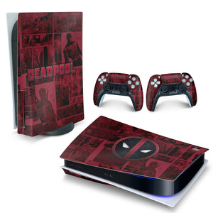 Skin Anti-Rage PS5 Fat Horizontal - Deadpool Comics - Pop Arte Skins