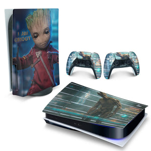 Skin Anti-Rage PS5 Fat Horizontal - Baby Groot - Pop Arte Skins