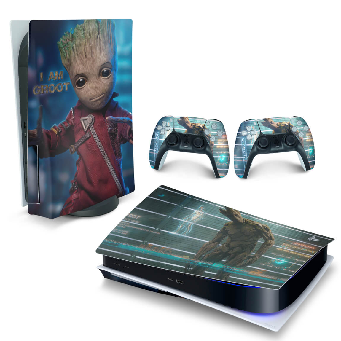 Skin Anti-Rage PS5 Fat Horizontal - Baby Groot