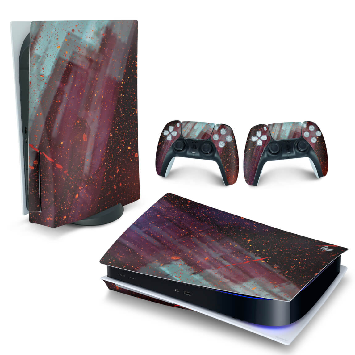 Skin Anti-Rage PS5 Fat Horizontal - Abstrato #100