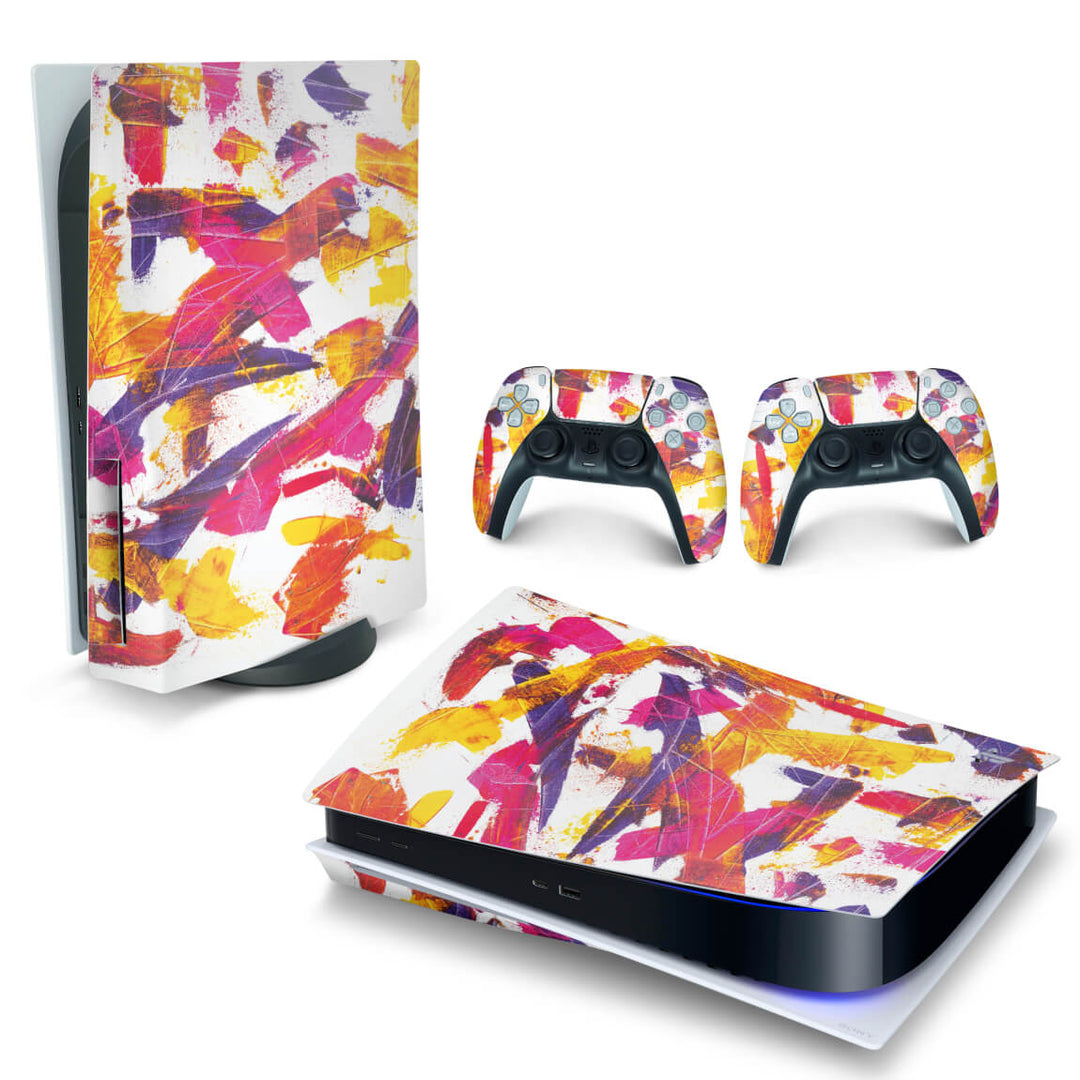 Skin Anti-Rage PS5 Fat Horizontal - Abstrato #103 - Pop Arte Skins