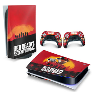 Skin Anti-Rage PS5 Fat Horizontal - Red Dead Redemption 2 - Pop Arte Skins