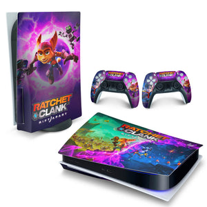 Skin Anti-Rage PS5 Fat Horizontal - Ratchet & Clank Rift Apart - Pop Arte Skins