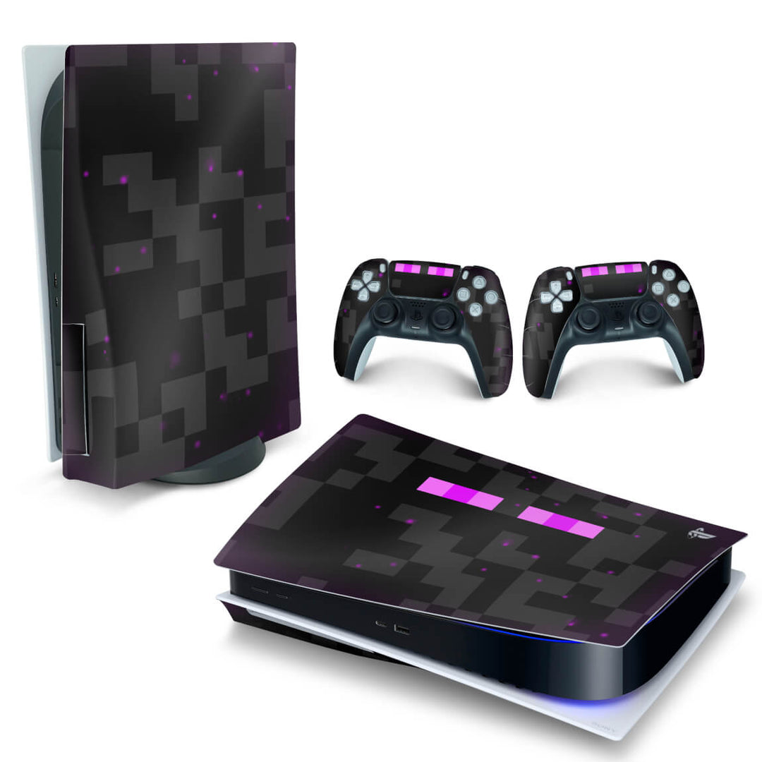 Skin Anti-Rage PS5 Fat Horizontal - Minecraft Enderman - Pop Arte Skins