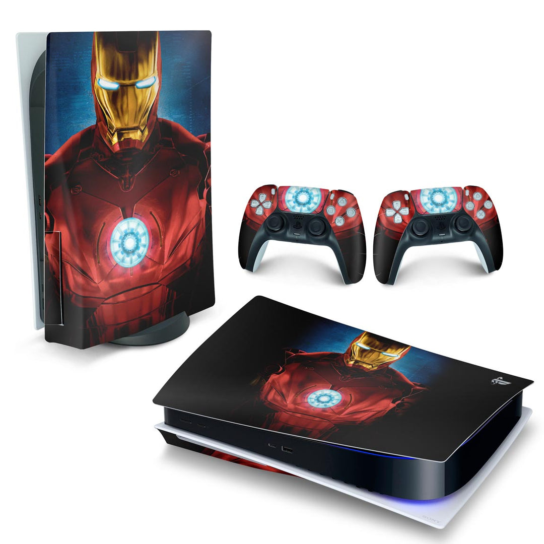 Skin Anti-Rage PS5 Fat Horizontal - Iron Man Homem De Ferro - Pop Arte Skins