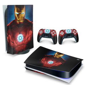 Skin Anti-Rage PS5 Fat Horizontal - Iron Man Homem De Ferro - Pop Arte Skins