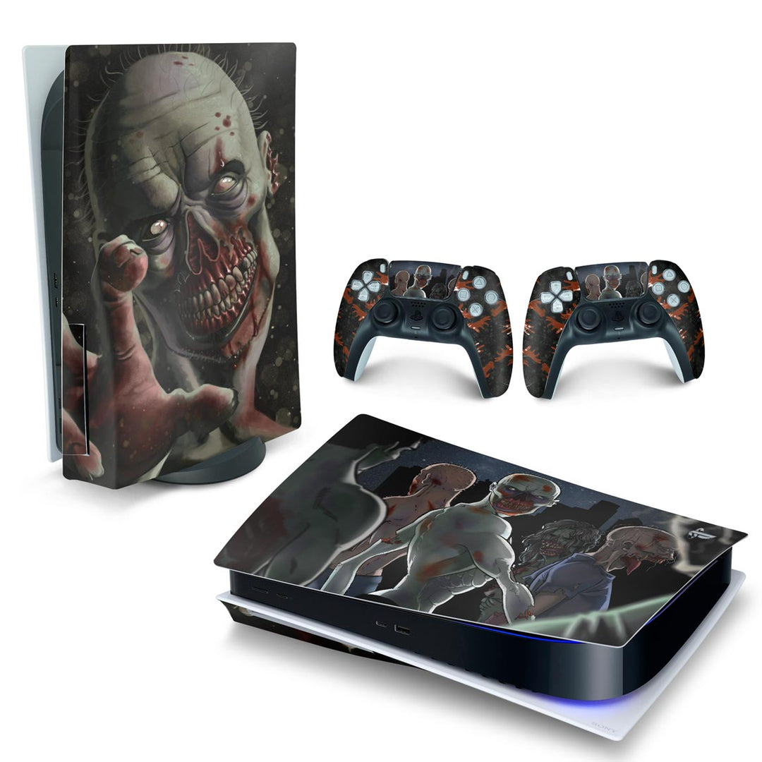 Skin Anti-Rage PS5 Fat Horizontal - Zombie Zumbi The Walking - Pop Arte Skins
